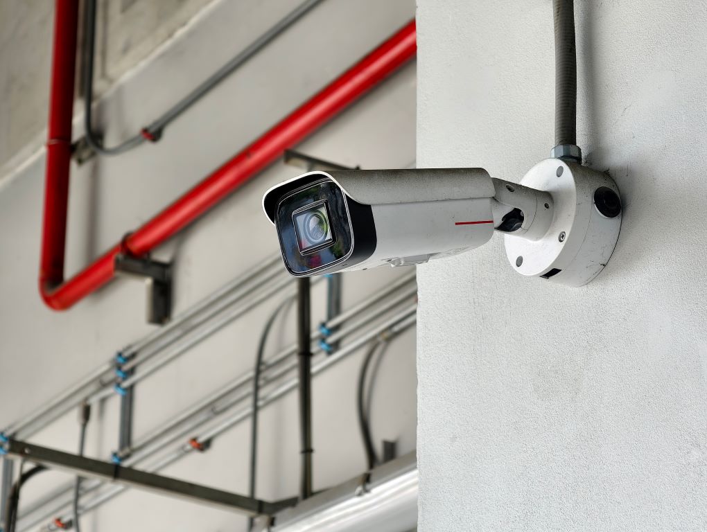 CCTV Camera on a wall in a building
